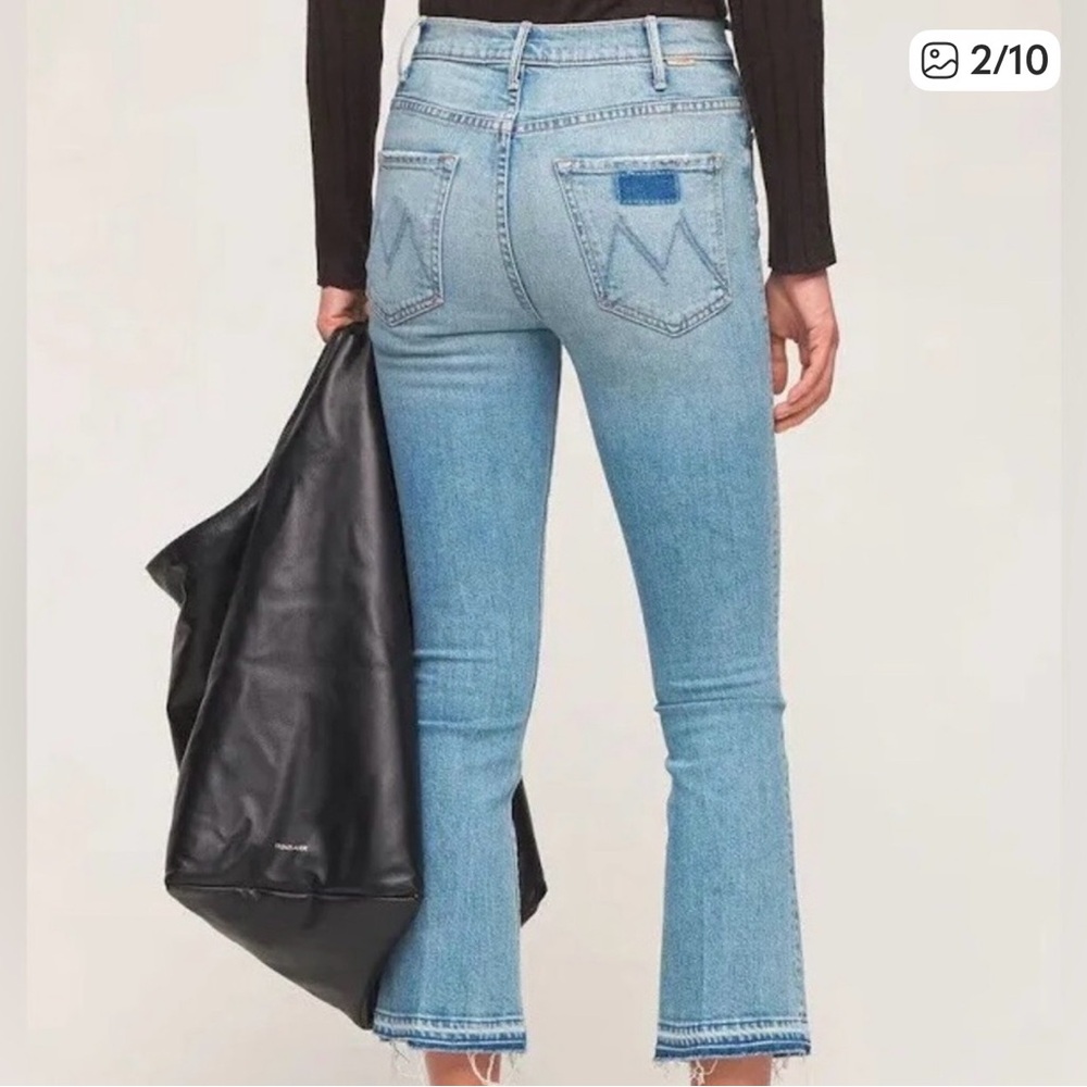MOTHER Faded Blue Ankle Jeans (on my feet)